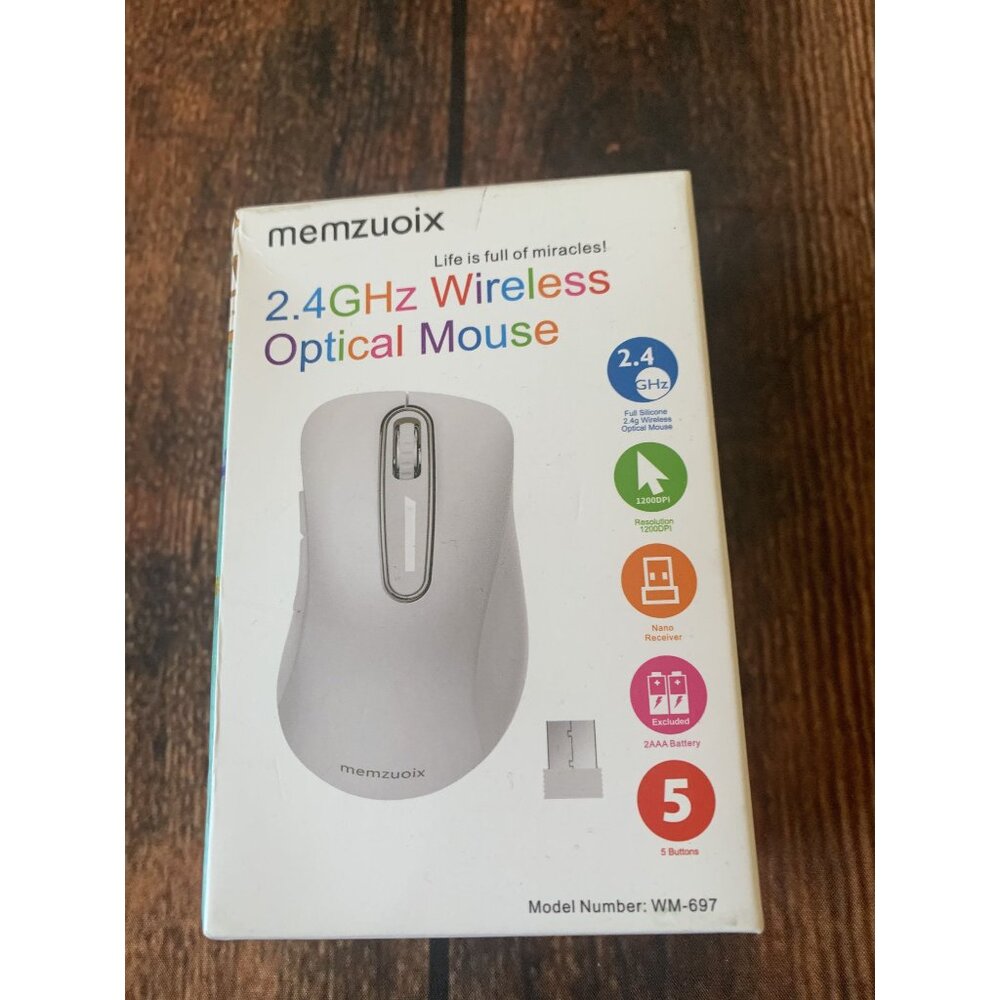 Memzuoix 2.4GHz Wireless Optical Mouse With USB Receiver